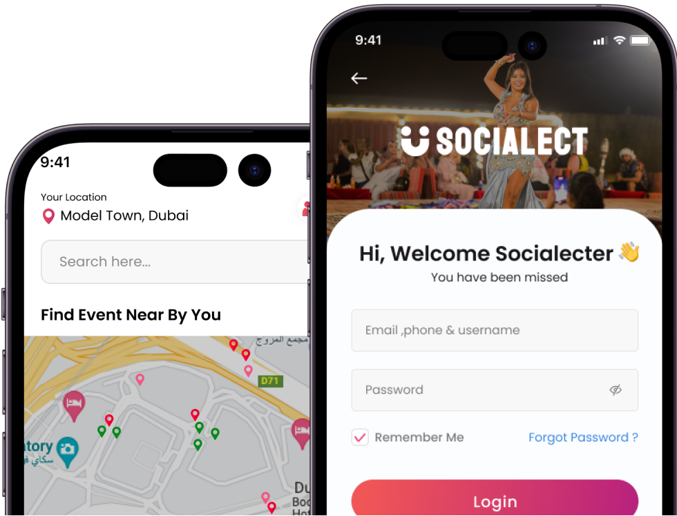 Socialect App Screens